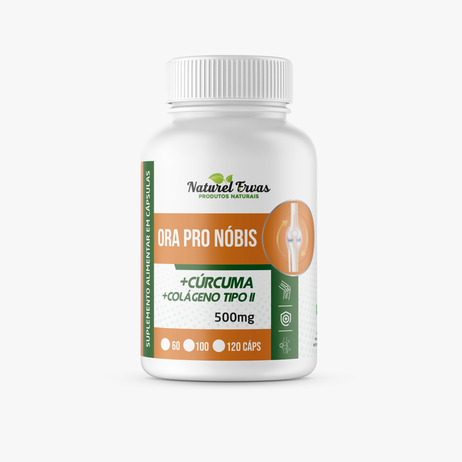 Ora Pro Nóbis + Cúrcuma + Colágeno Tipo II
