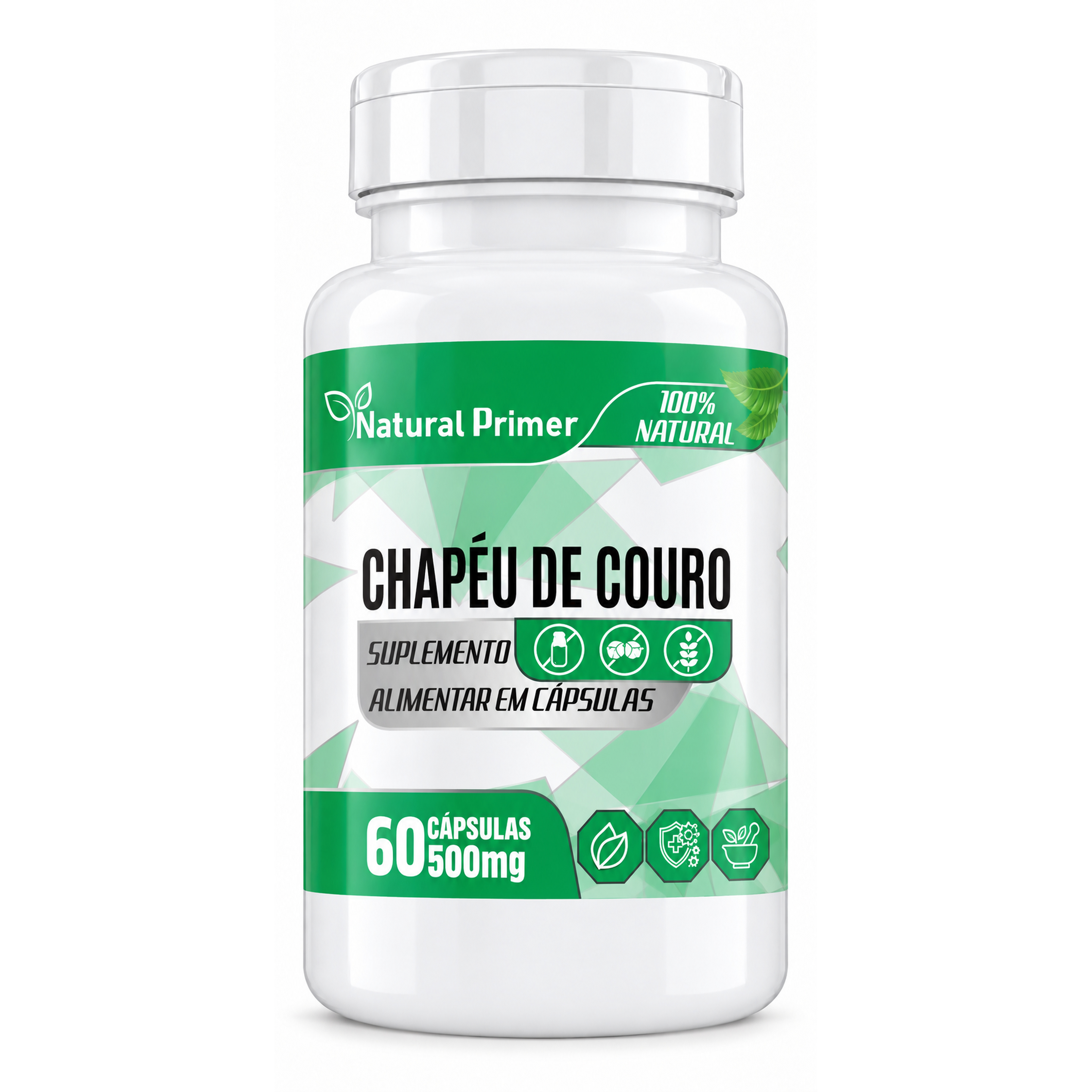 Chapeu de Couro 60 Capsulas 500mg