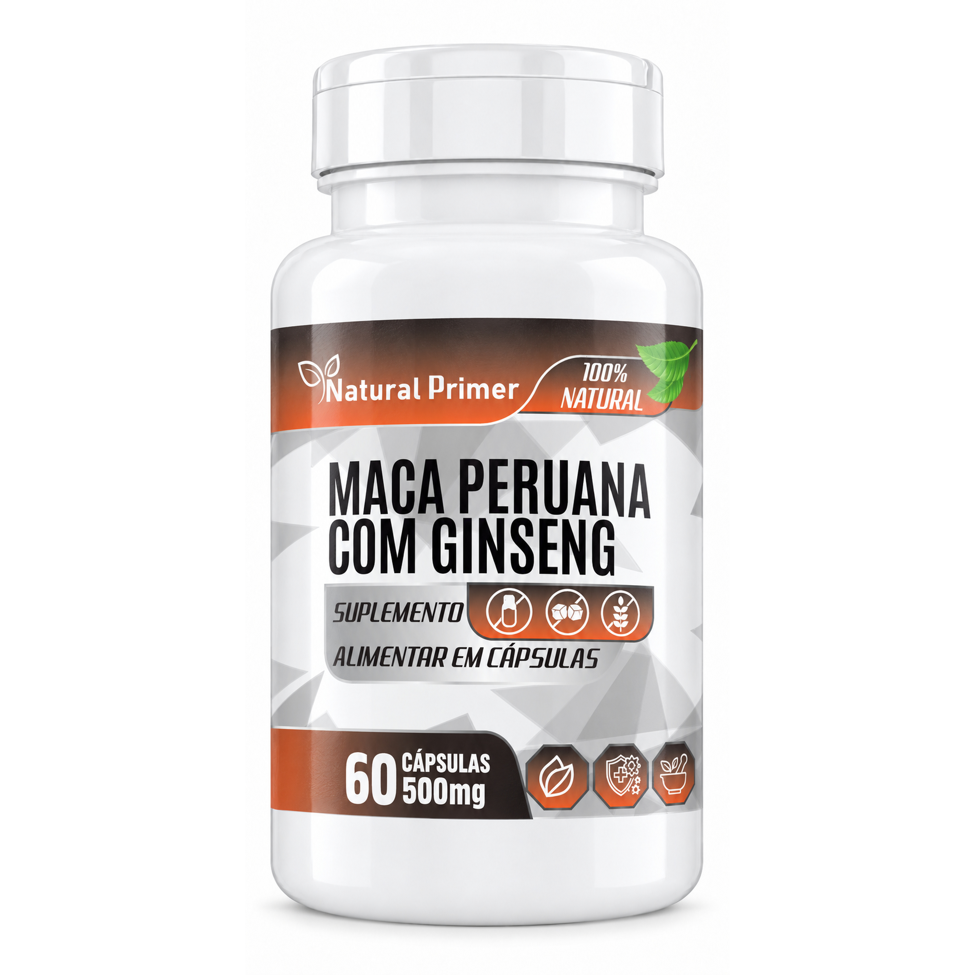 Maca Peruana com Ginseng 60 Capsulas 500mg