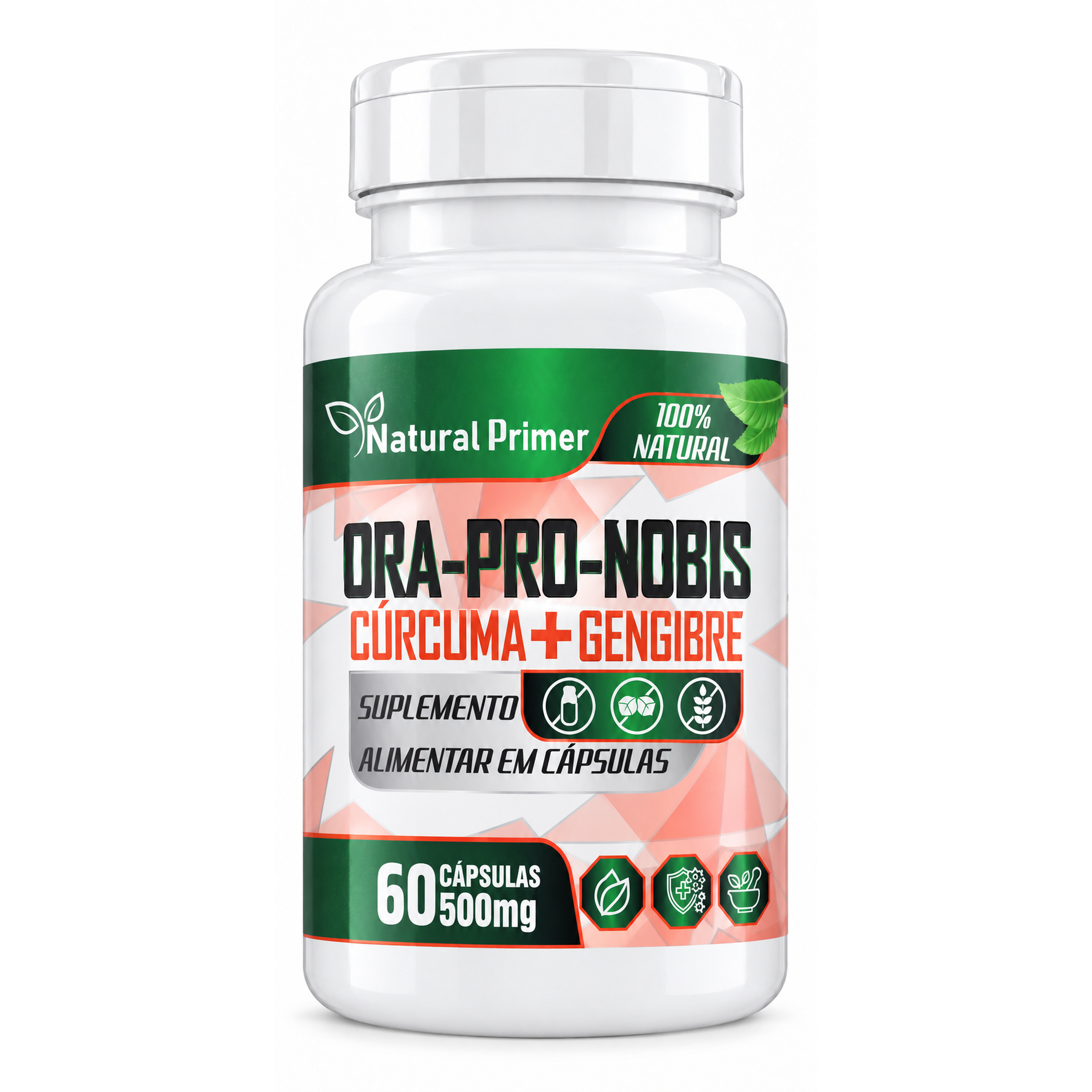 Ora Pro Nobis c/ Curcuma e Gengibre 60 Capsulas 500mg