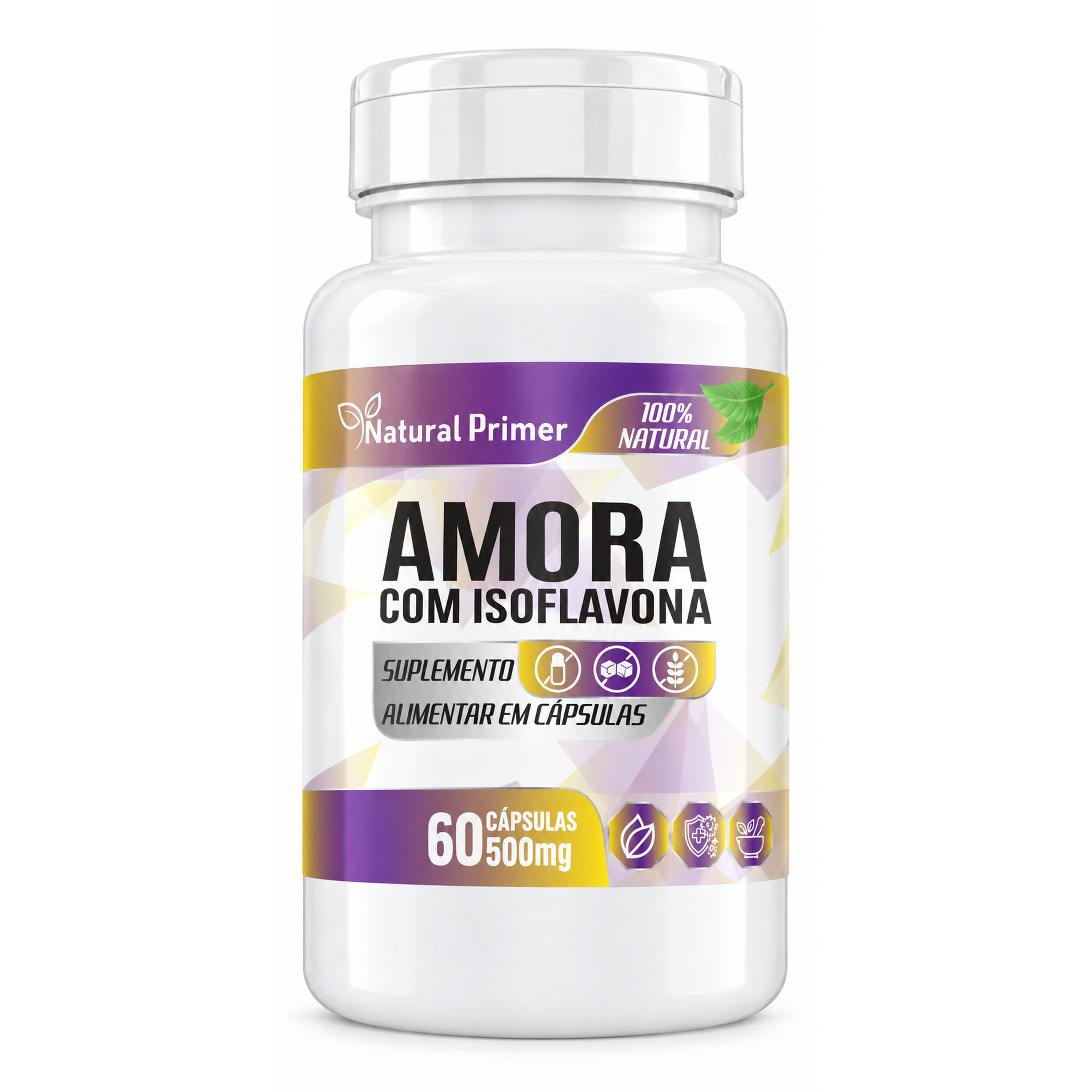 Amora C Isoflavona 60 Capsulas 500mg