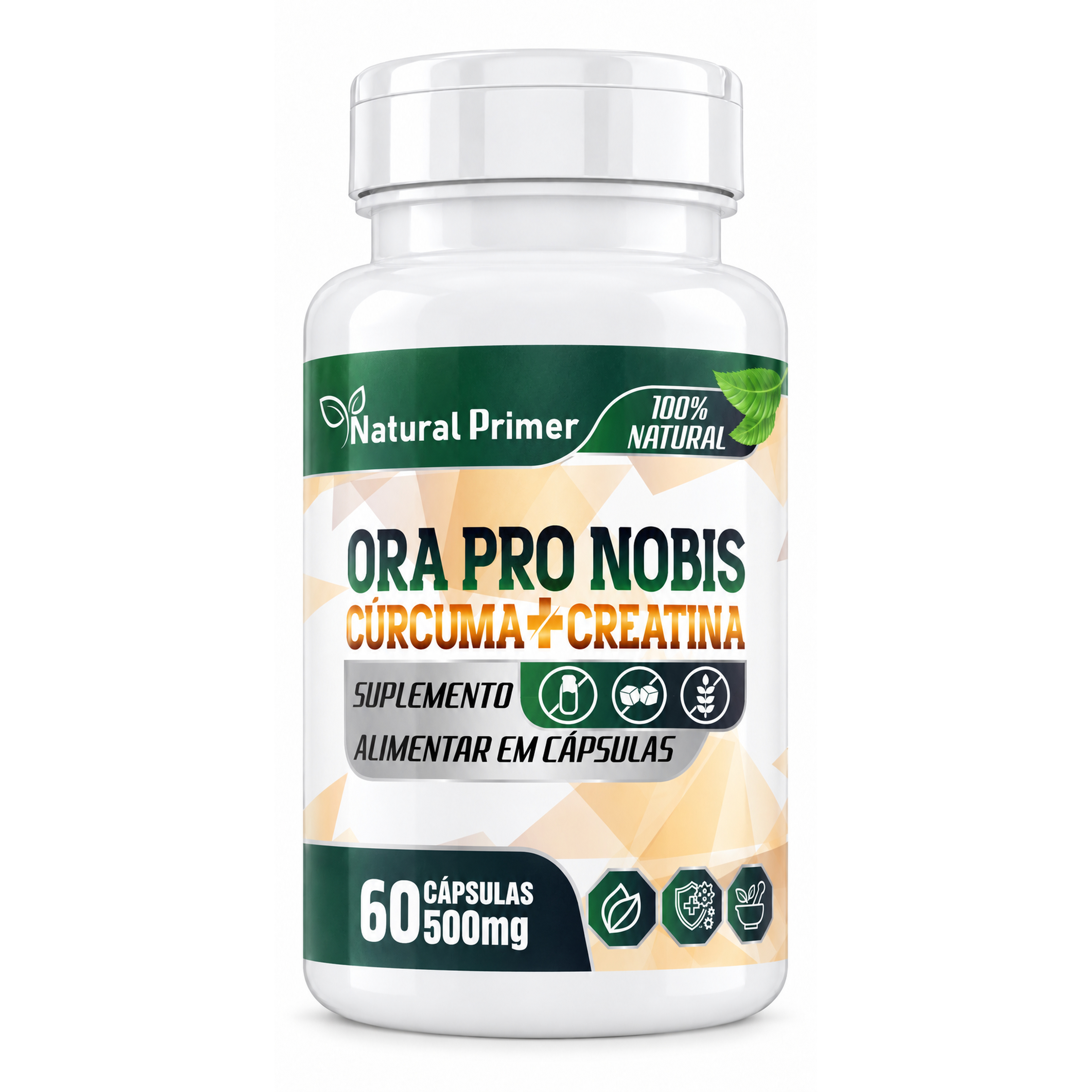 Ora Pro Nobis Creatina e Curcuma 60 Capsulas 500mg