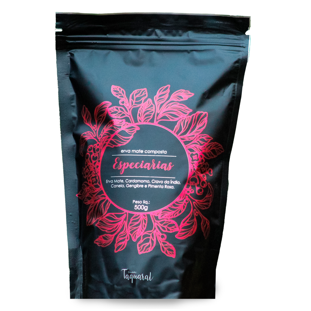 Erva-Mate Sensações 500g Especiarias (Cardamomo, Cravo da India, Canela, Gengibre e Pimenta Rosa)