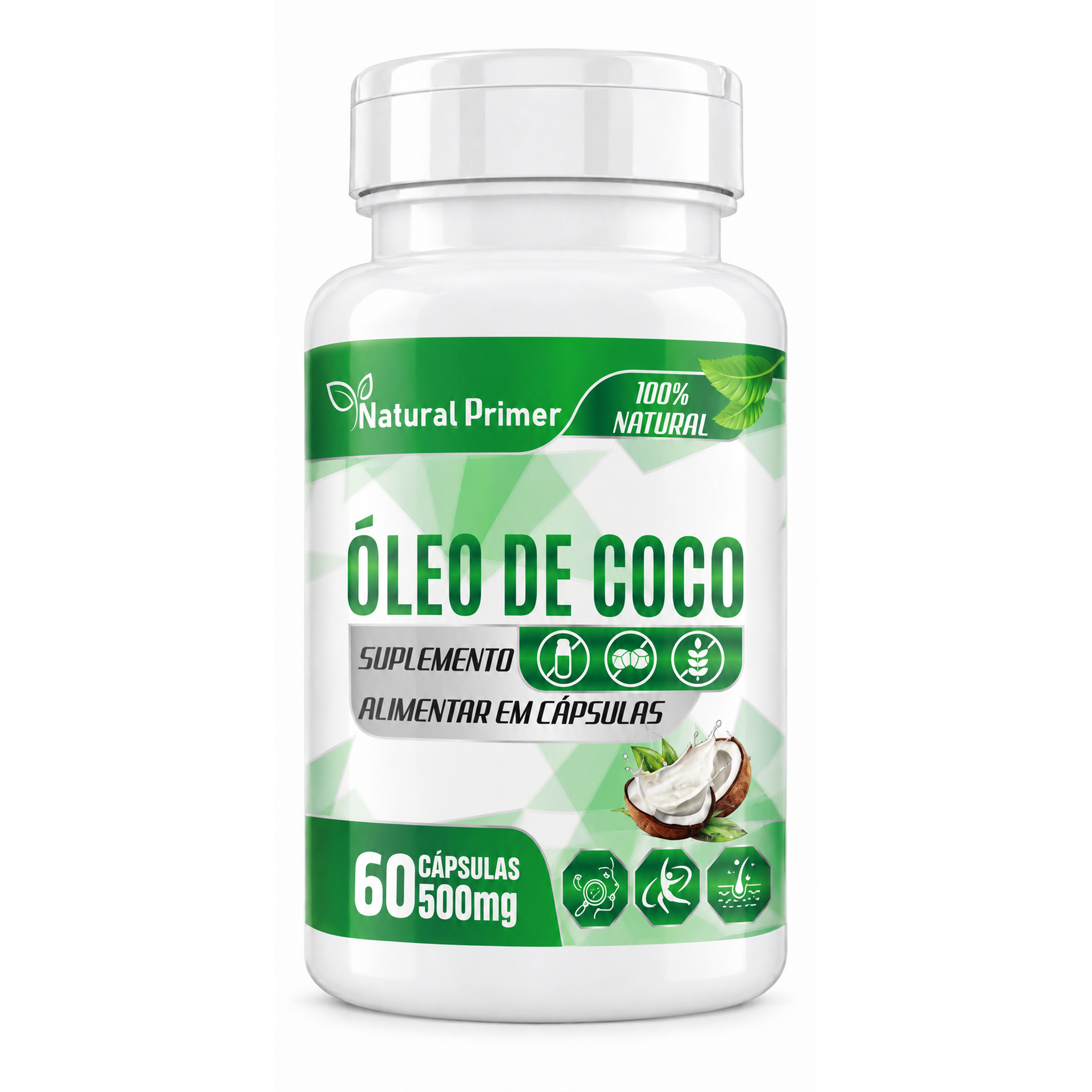 Oleo de Coco 60 Capsulas 500mg
