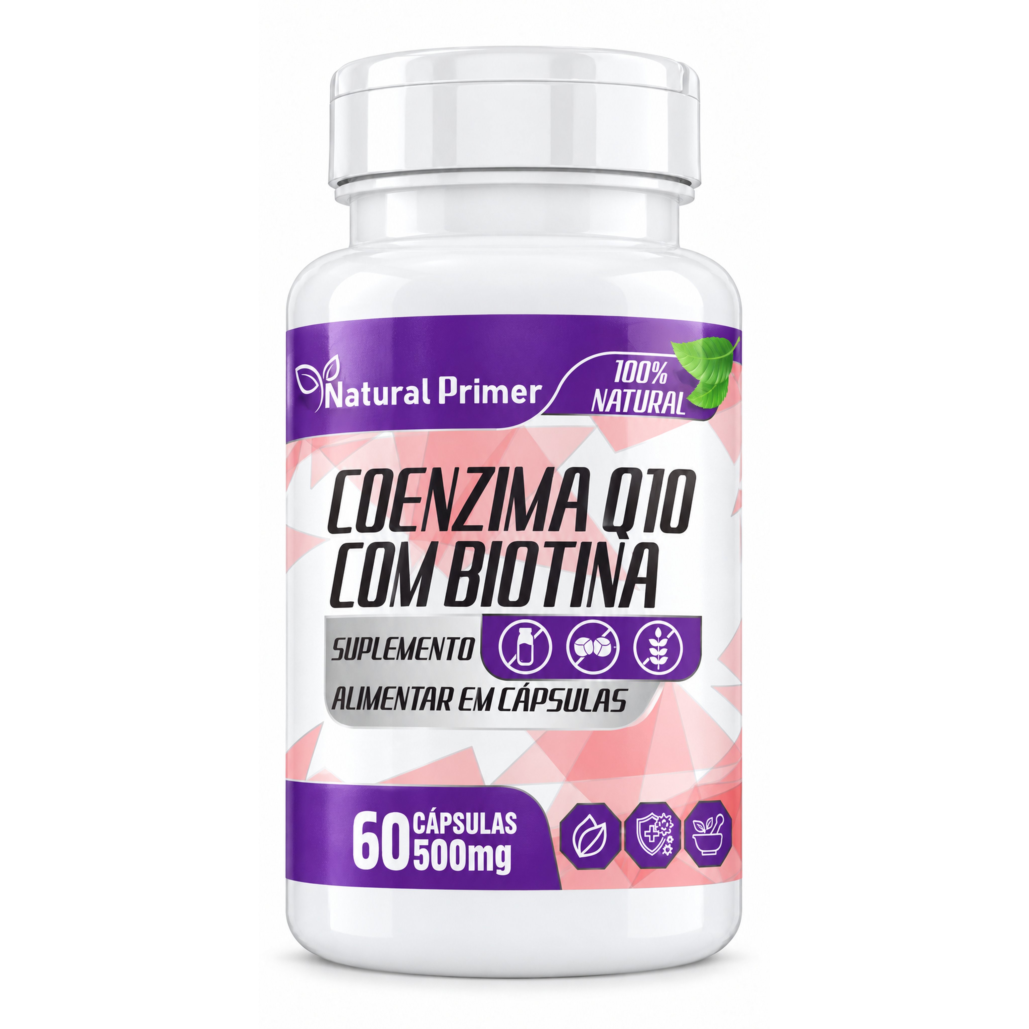 Coenzima com Biotina 60 Capsulas 500mg