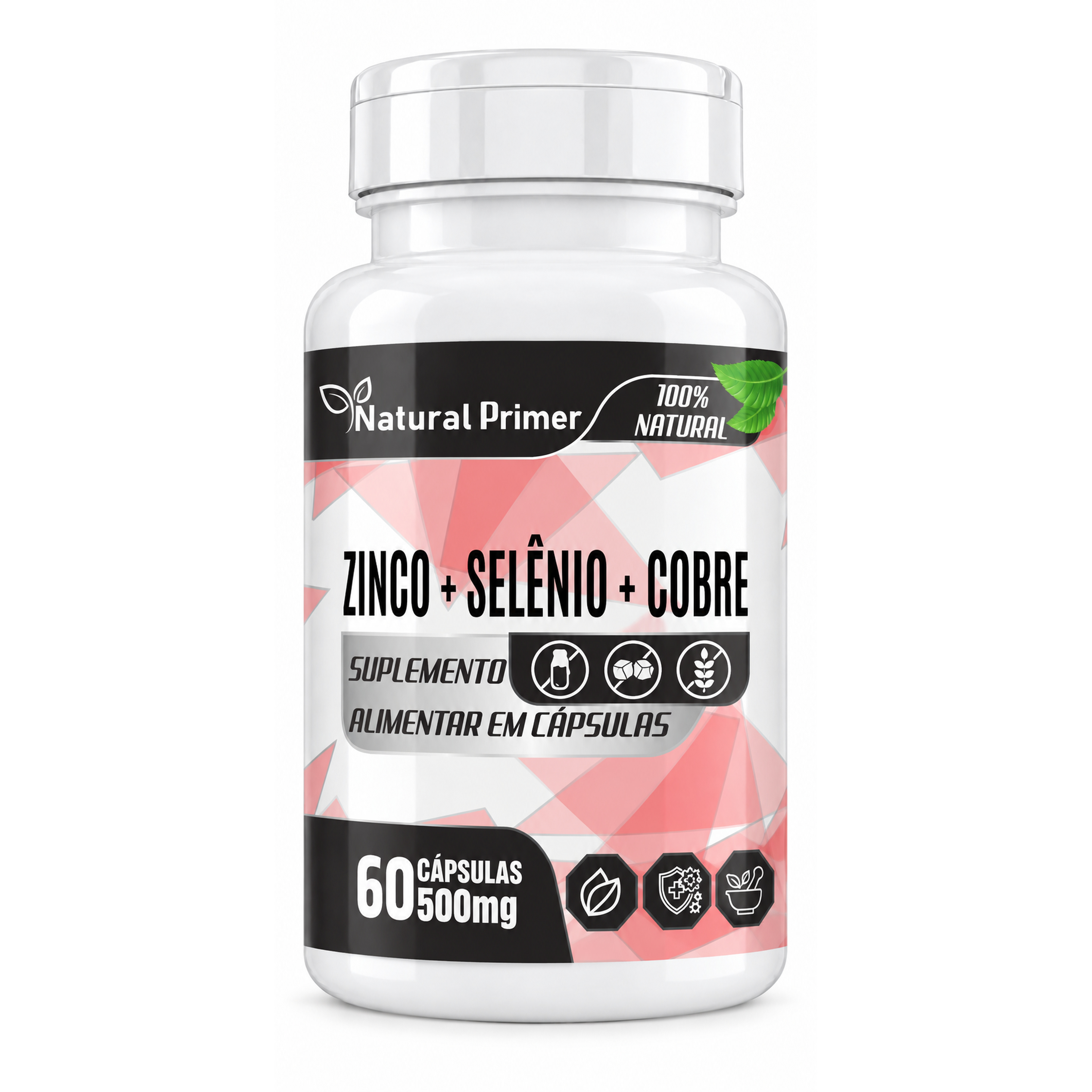 Zinco c/ Selenio e Cobre 60 Capsulas 500mg