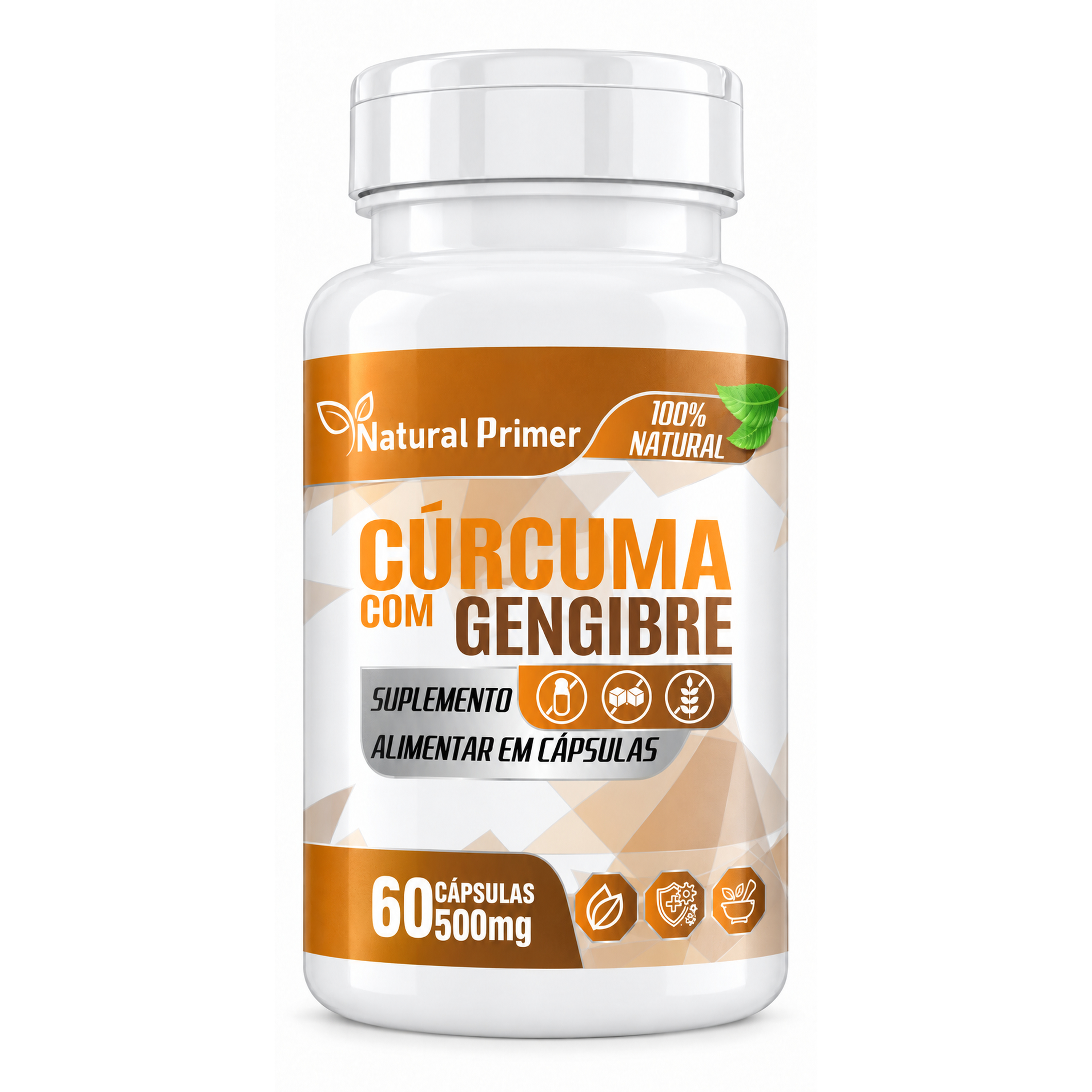 Curcuma com Gengibre 60 Capsulas 500mg