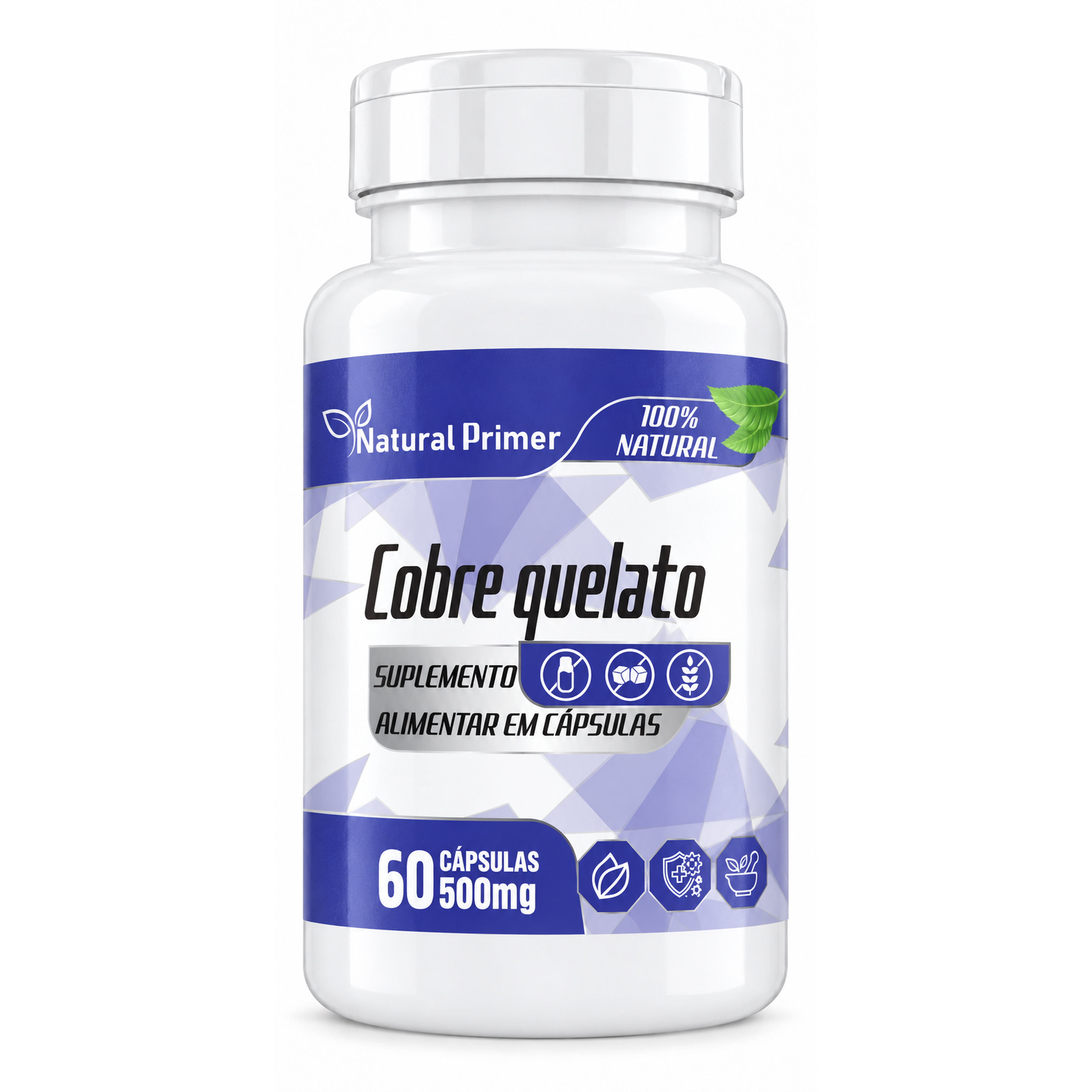 Cobre Quelato 60 Capsulas 500mg