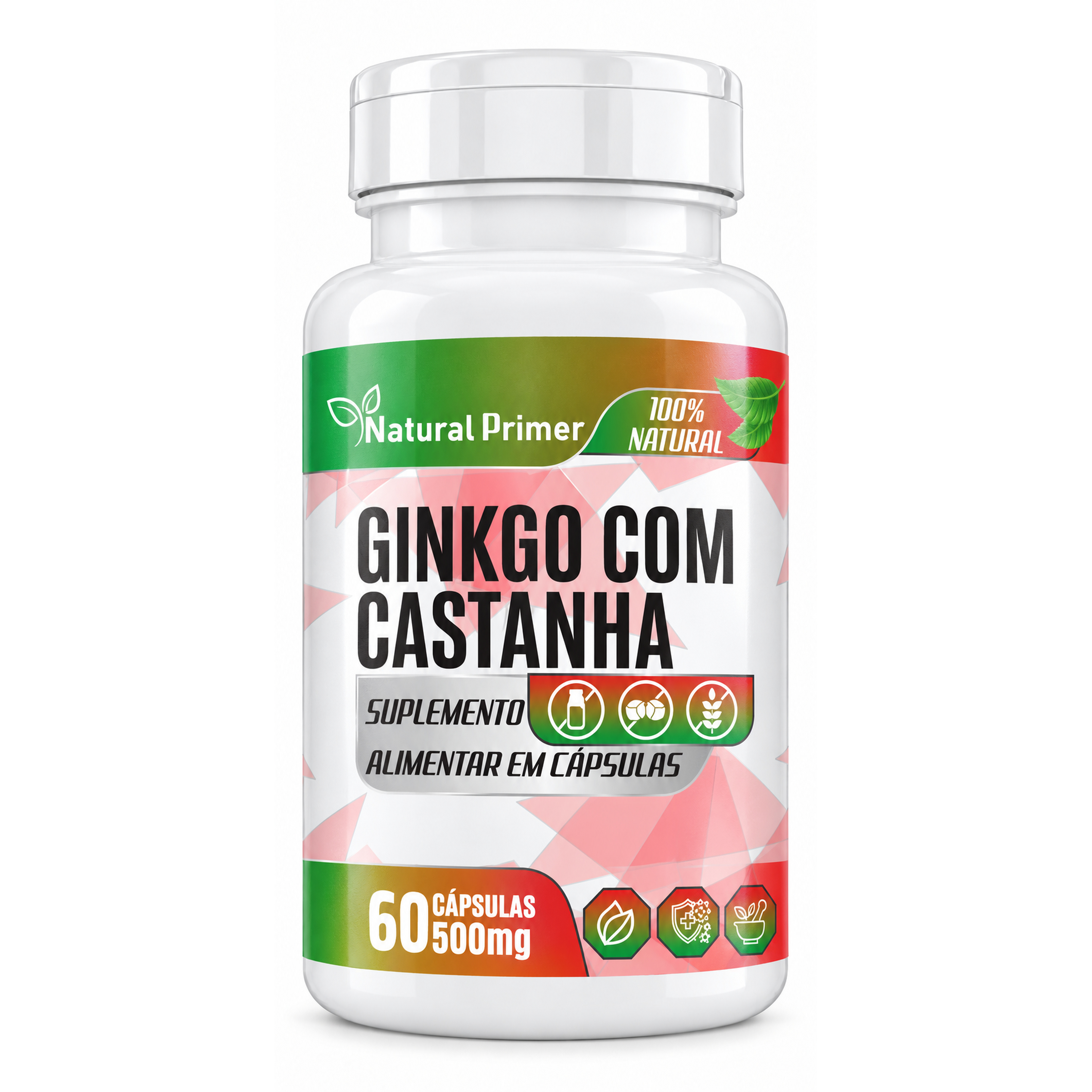 Ginkgo com Castanha 60 Capsulas 500mg