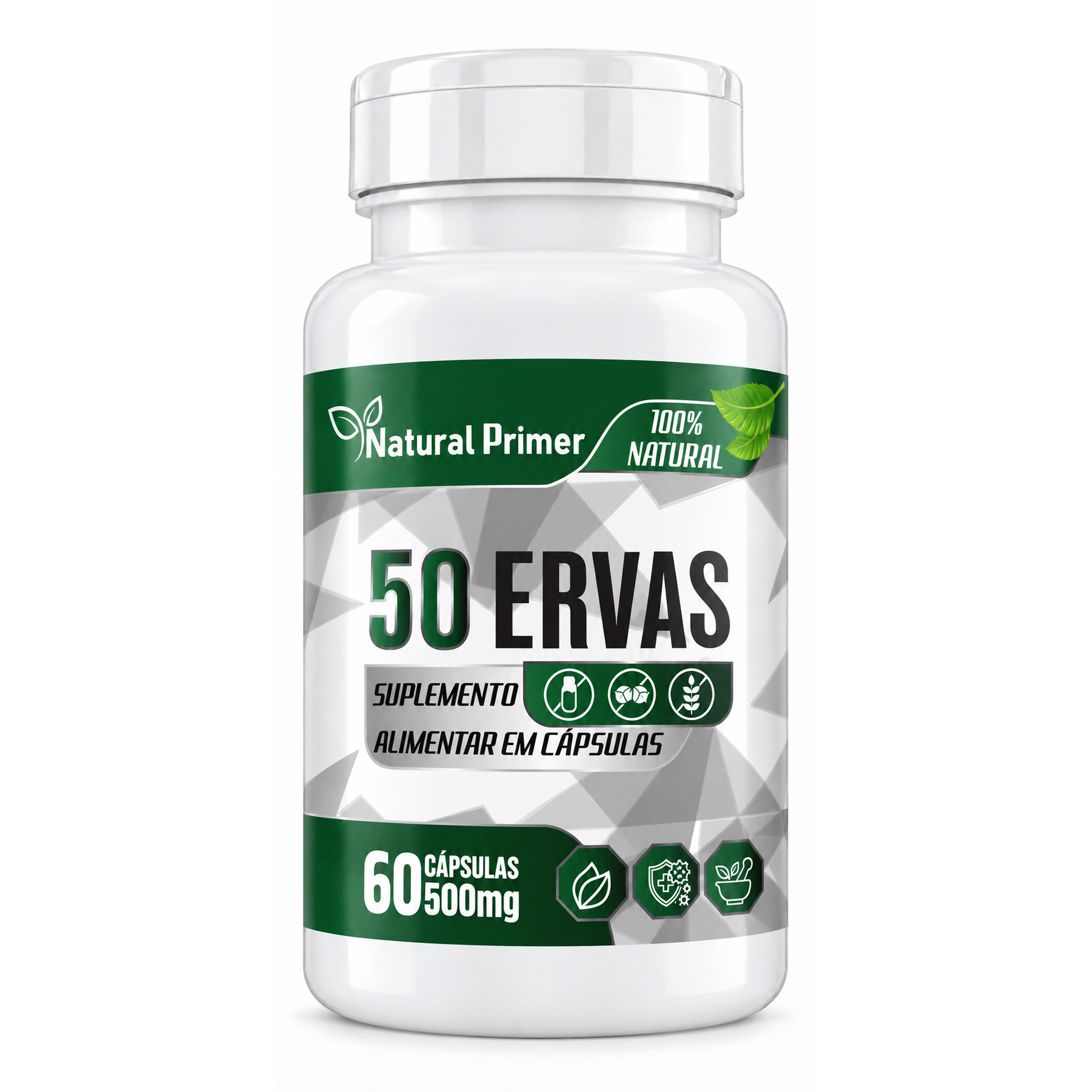 50 Ervas 60 Capsulas 500mg