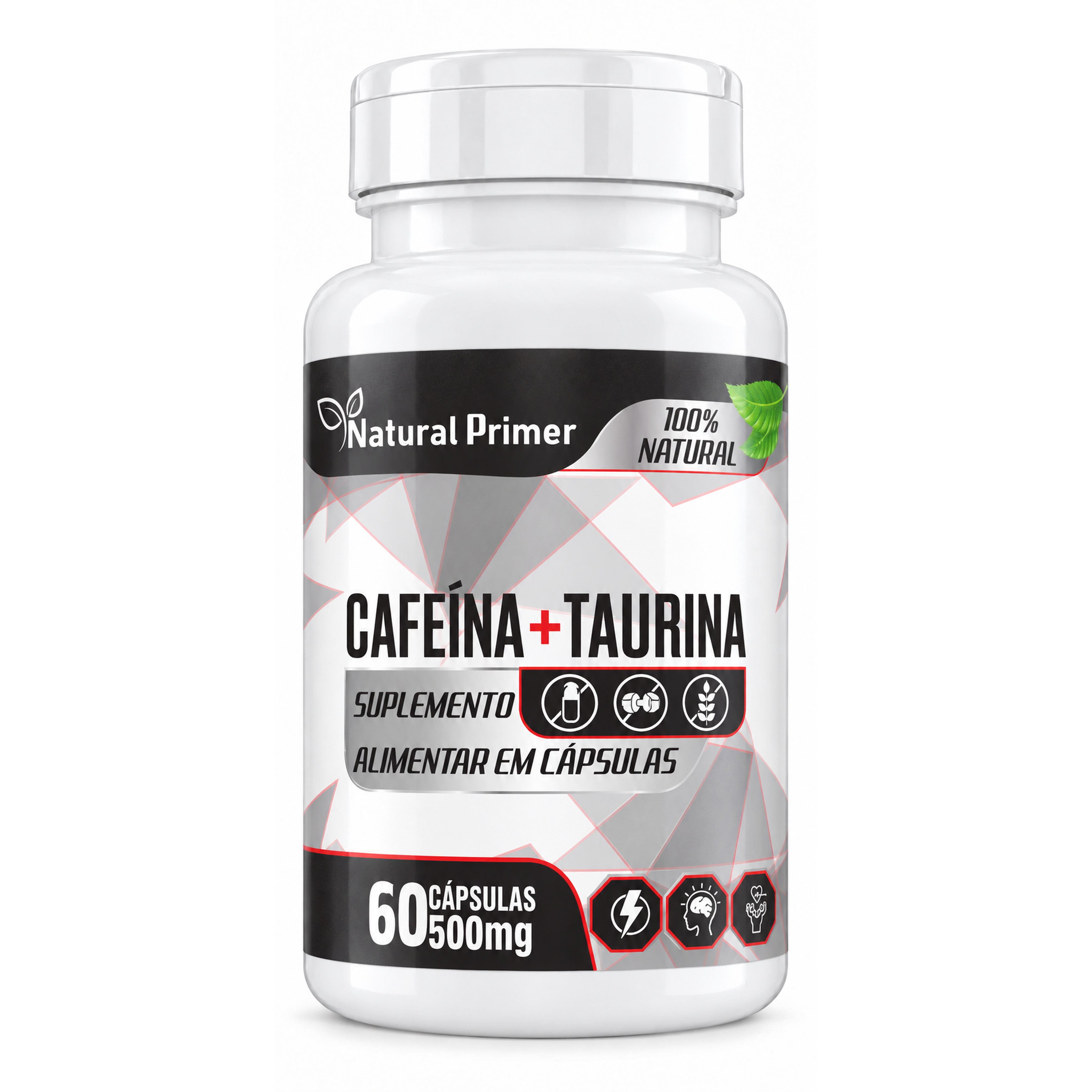 Cafeina c/ Taurina 60 Capsulas 500mg