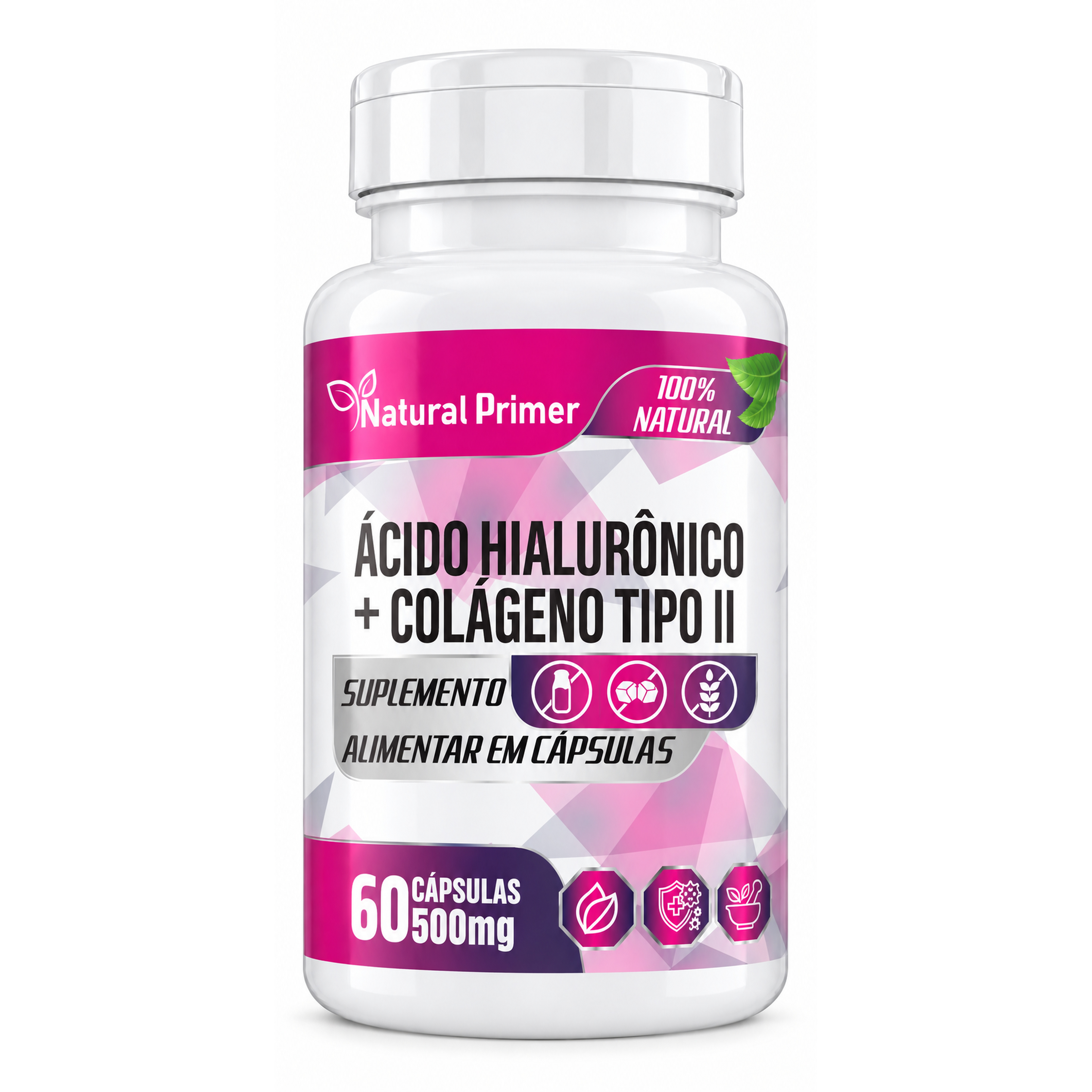 Acido Hialuronico com Colageno tipo 2 60 Capsulas