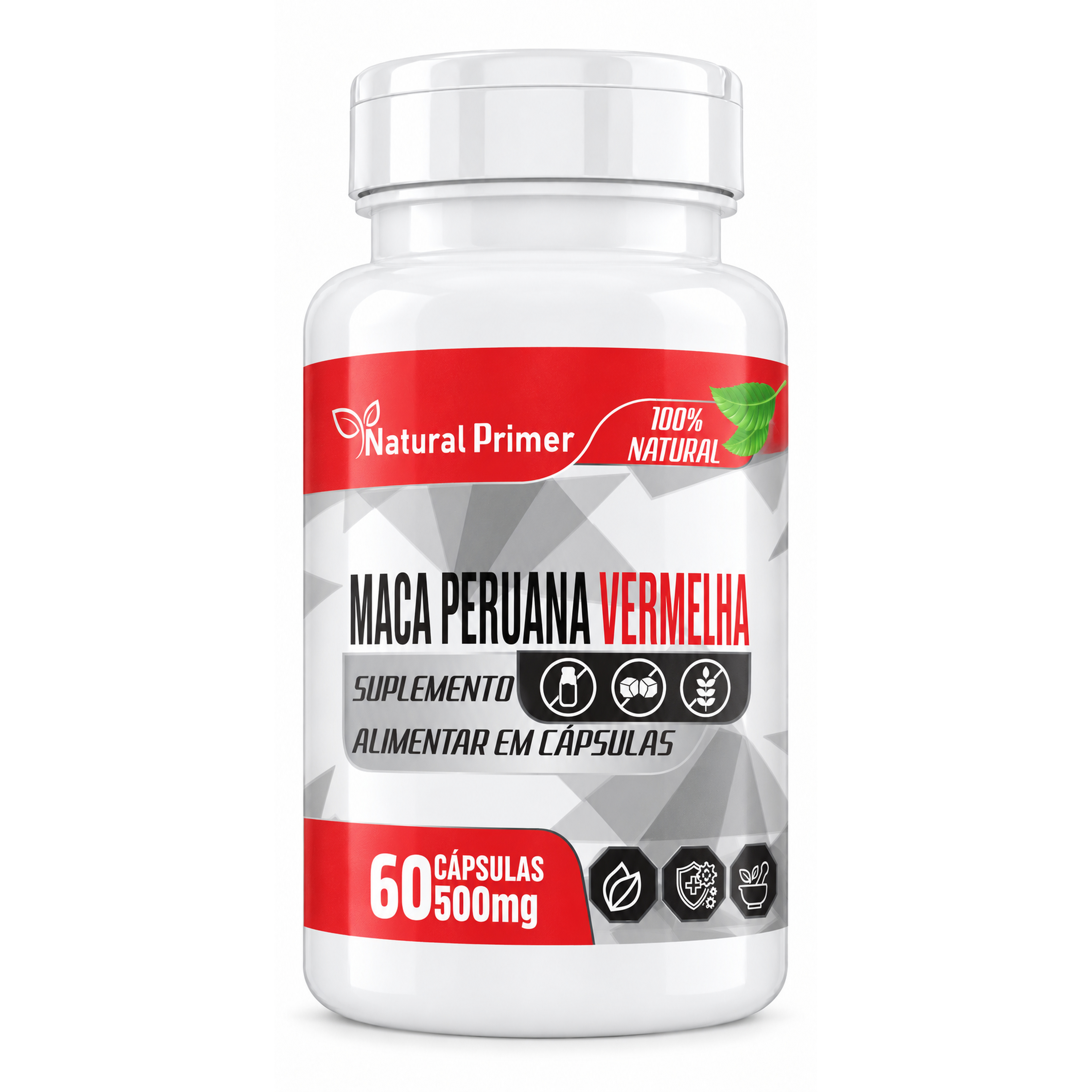 Maca Peruana Vermelha 60 Capsulas 500mg