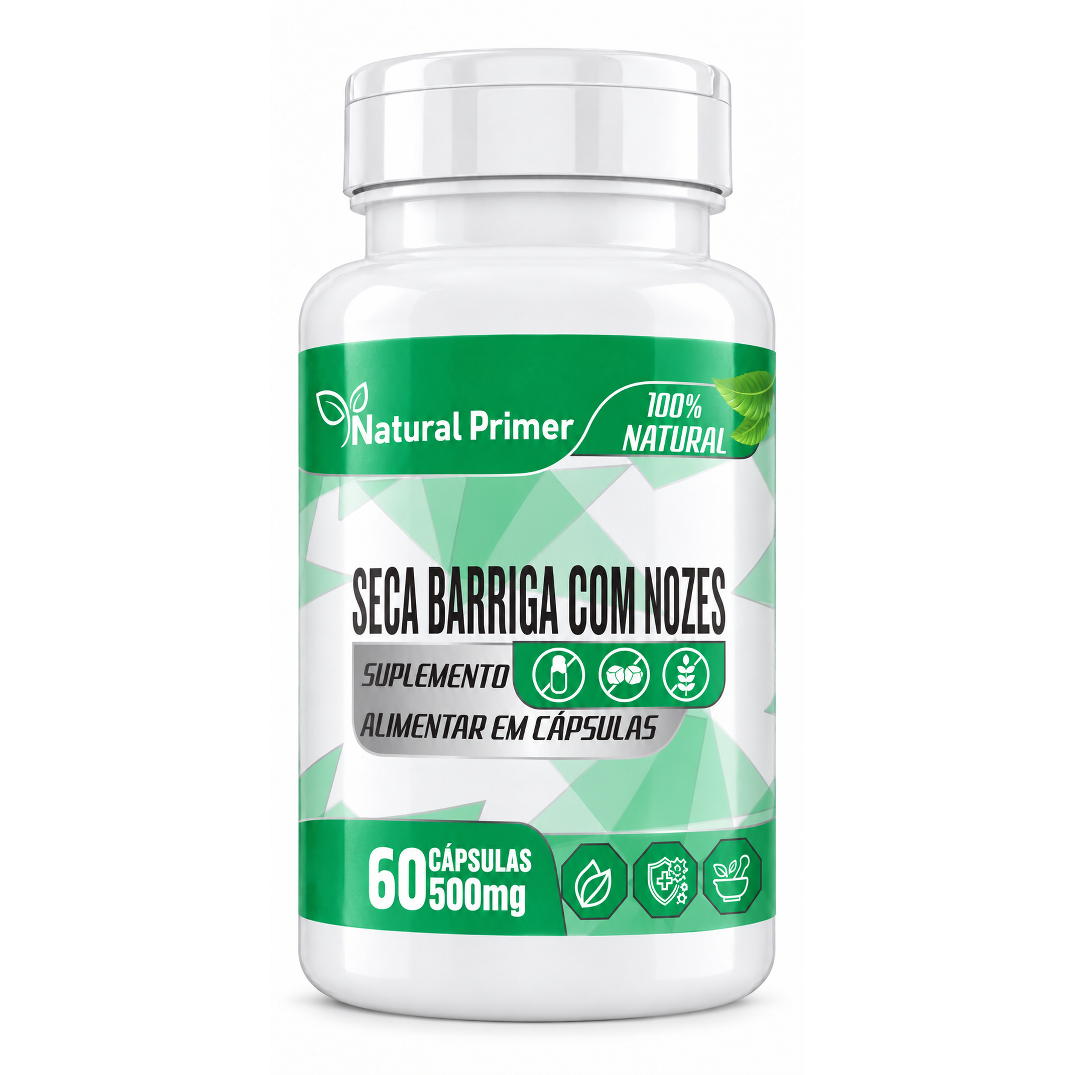 Seca Barriga com Nozes 60 Capsulas 500mg