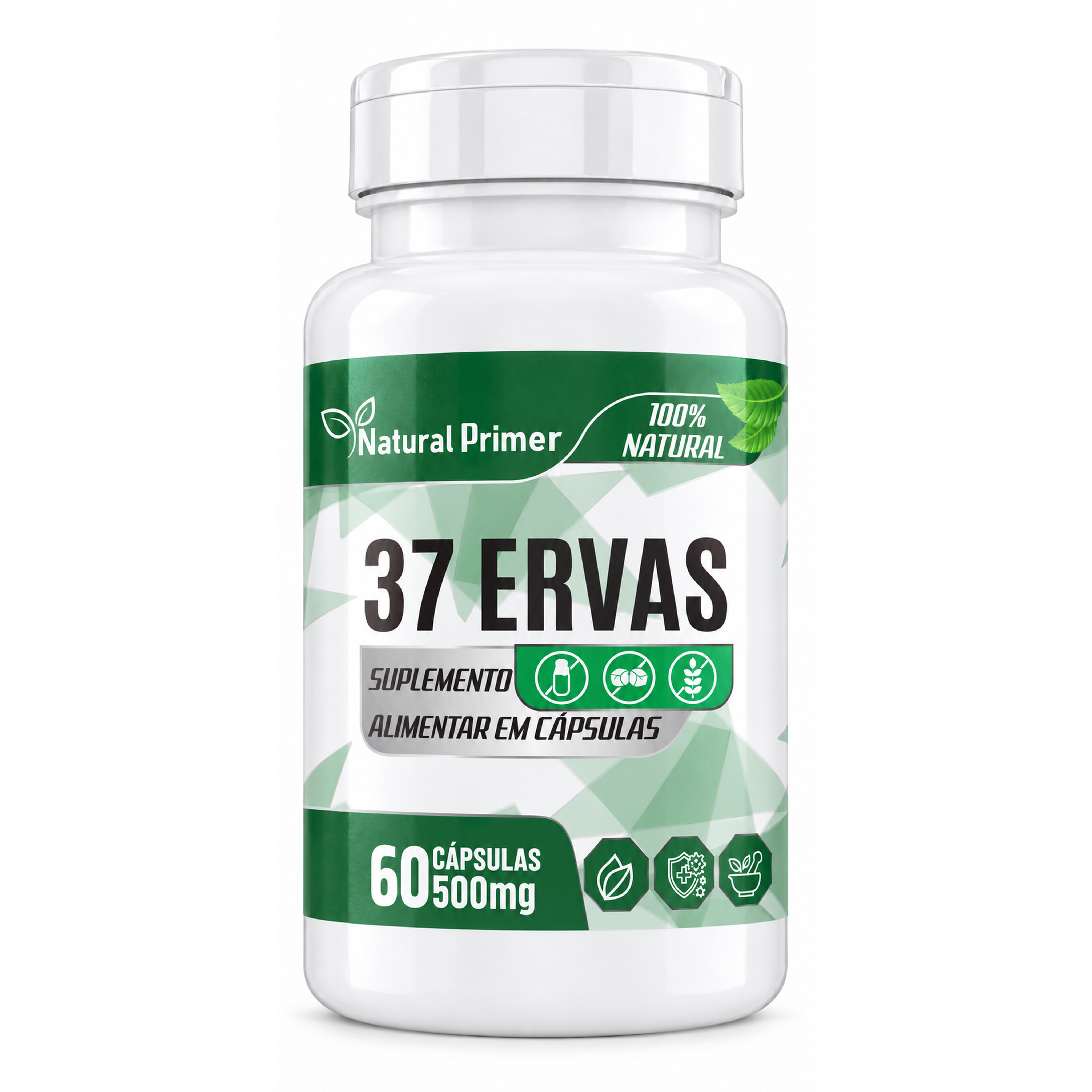 37 Ervas 60 Capsulas 500mg