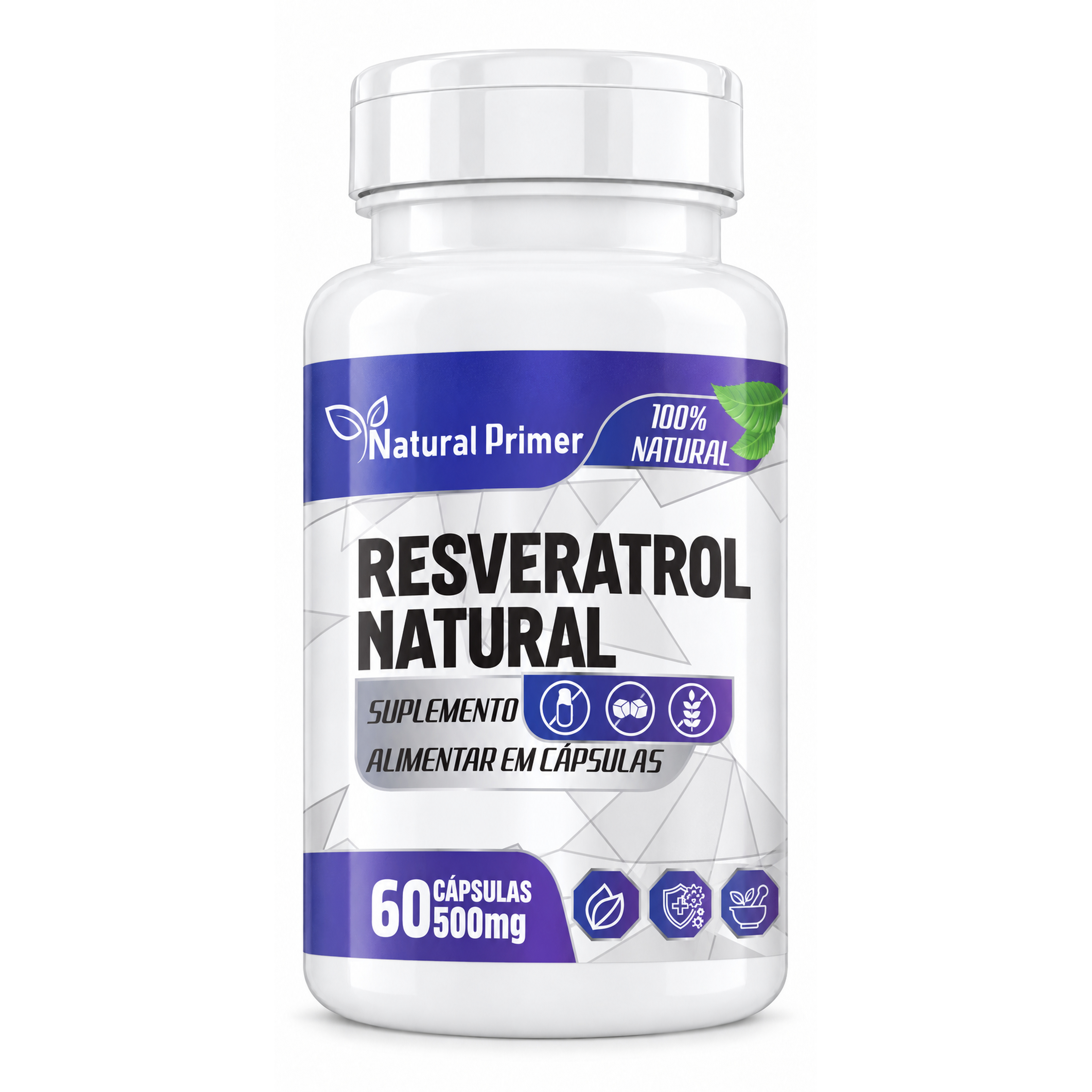 Resveratrol Natural 60 Capsulas 500mg