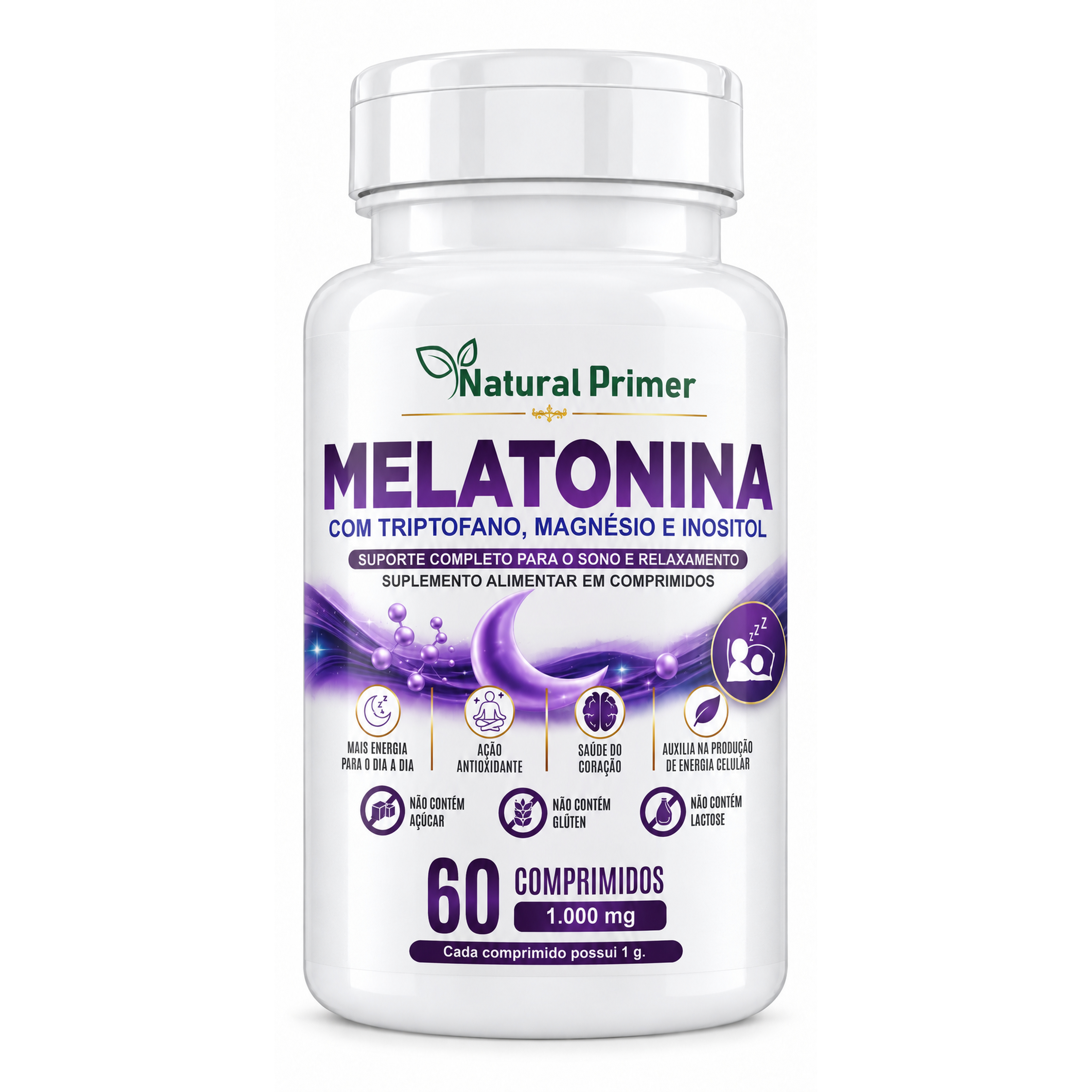 Melatonina 60 Comprimidos 1000mg