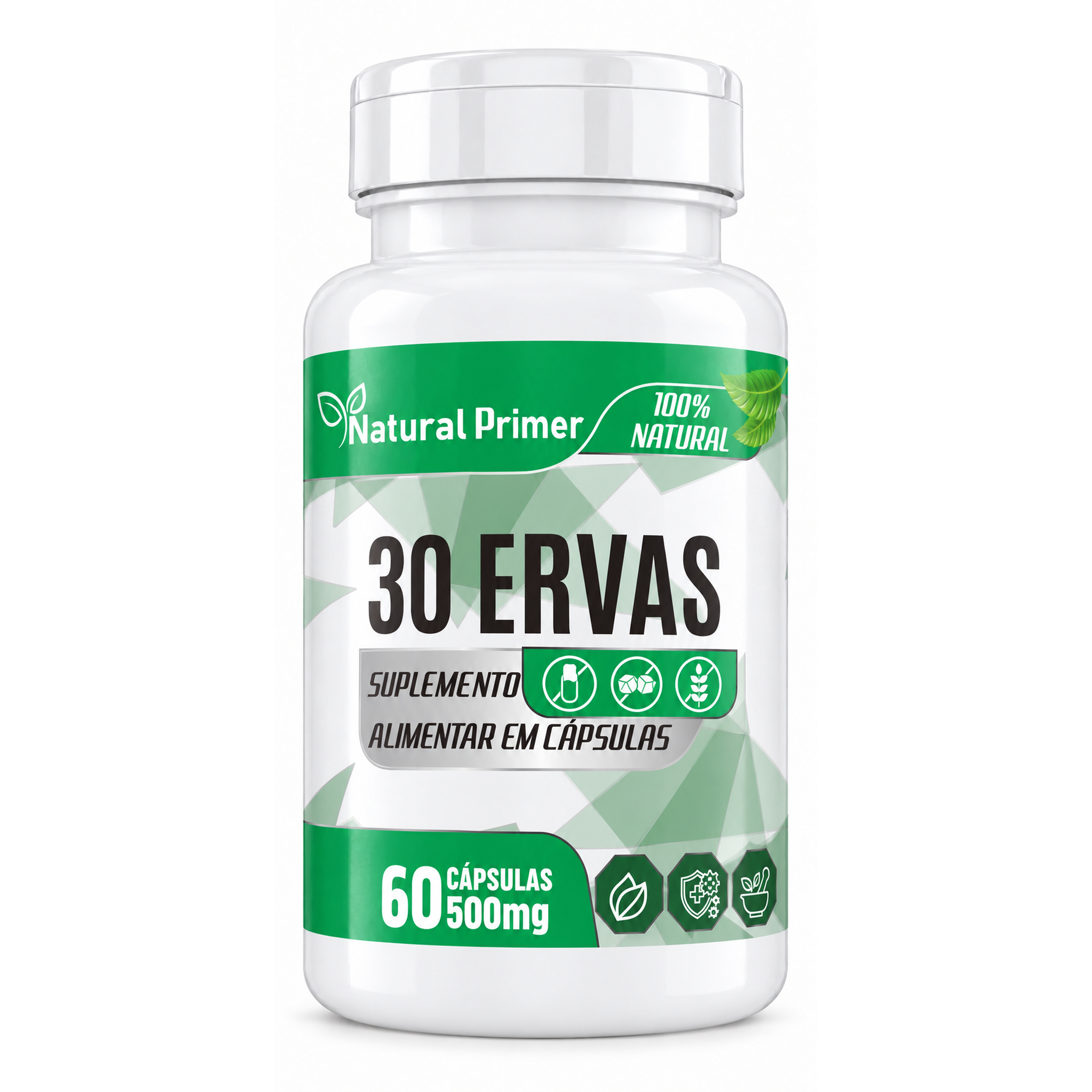 30 Ervas 60 Capsulas 500mg