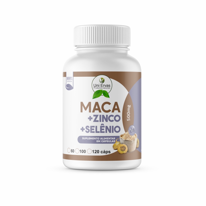 Maca, +Zinco +Selênio