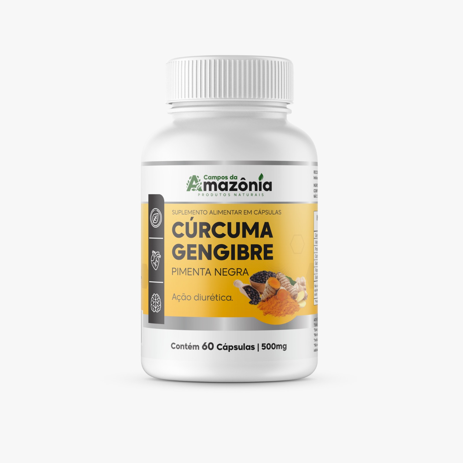 Cúrcuma Gengibre e Pimenta Negra