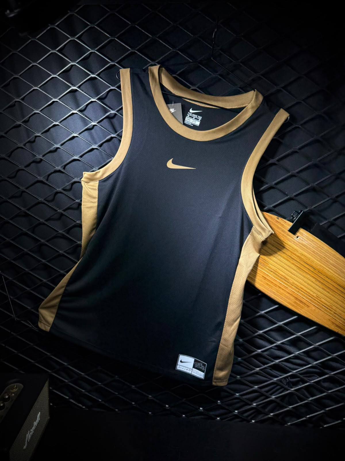 Regata Masculina Performance Bicolor – Azul Marinho com Dourado
