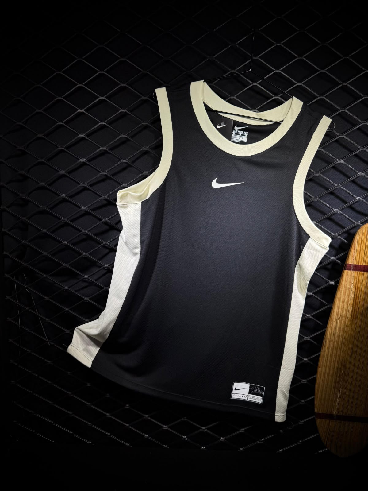 Regata Masculina Performance Bicolor – Preto com Off-White